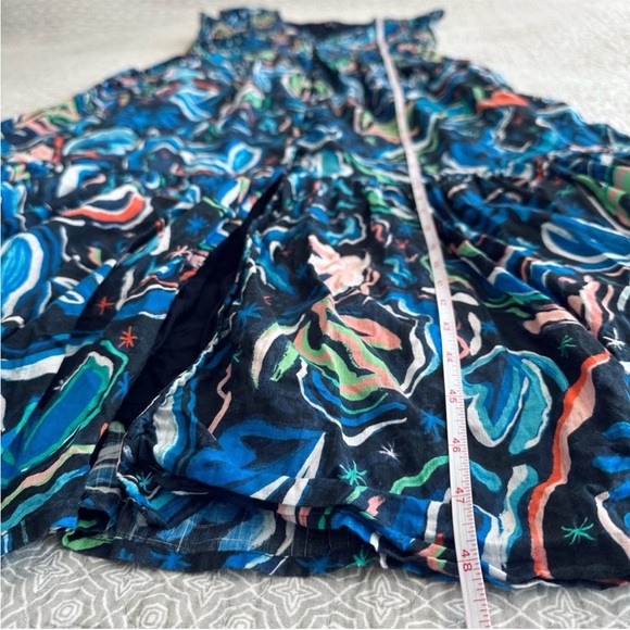 Anthropologie Blue Multicolor Midi Dress - Picture 8 of 16